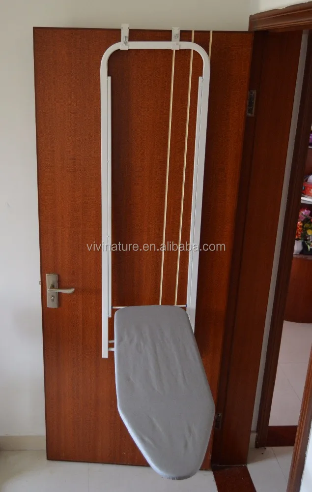 Over the Door hang Mesh Ironing Board with Slide to Folding