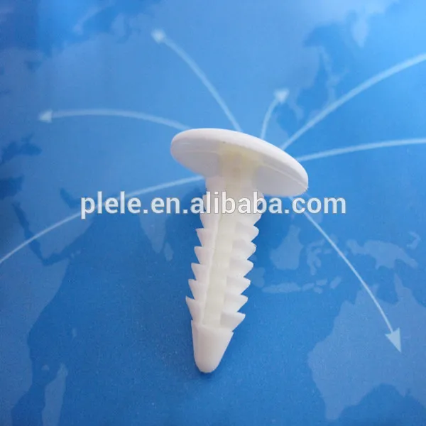 Фиксирующий автомобильный зажим пластиковая заклепка с белым