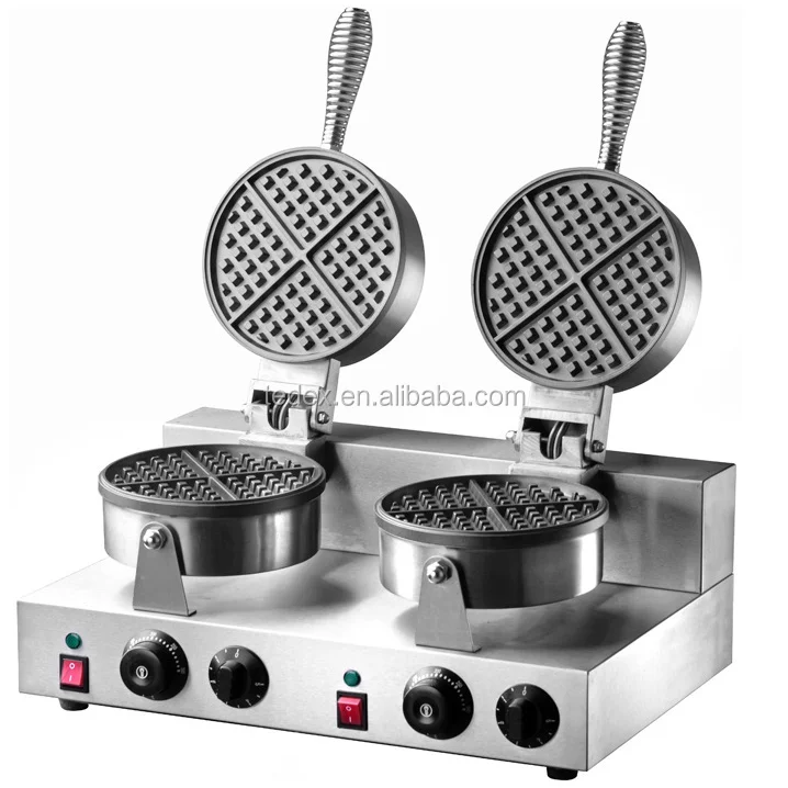 2017 Wholesaler Commercial 2 Plates Double Waffle Maker/waffle Baker
