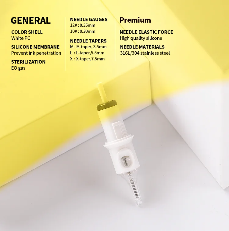 Профессиональная нержавеющая сталь одноразовые картридж иглы татуировки для Перманентный макияж тату-машинка