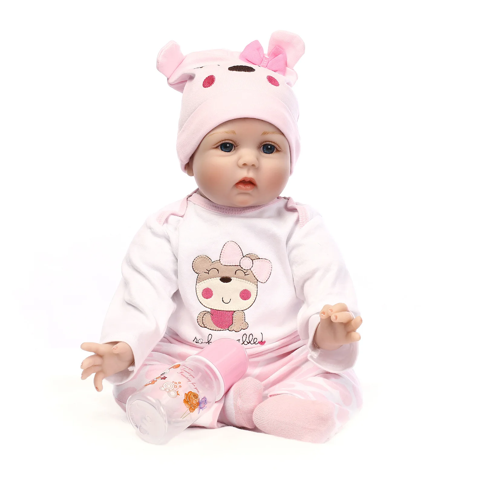 Compra online de Boneca reborn realista, silicone macio, 22 , 55cm,  realista, dormindo, menina, princesa, adorável, bonecas para crianças,  presente de aniversário, brinquedo de criança