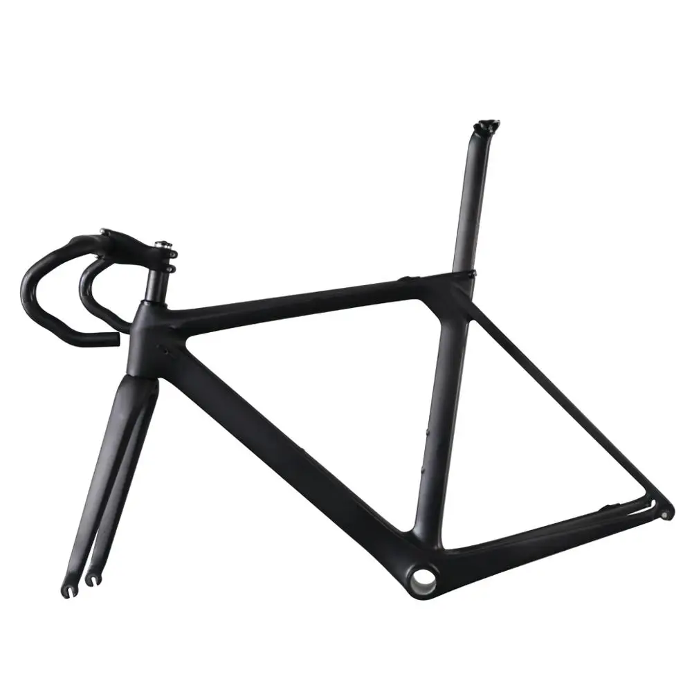 internal routed cable guide system carbon aero road bike frame