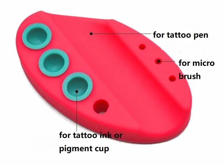 Yimart овальные силиконовые микроблейдинг тату чернила пигмент подстаканник для ручка машина стенд