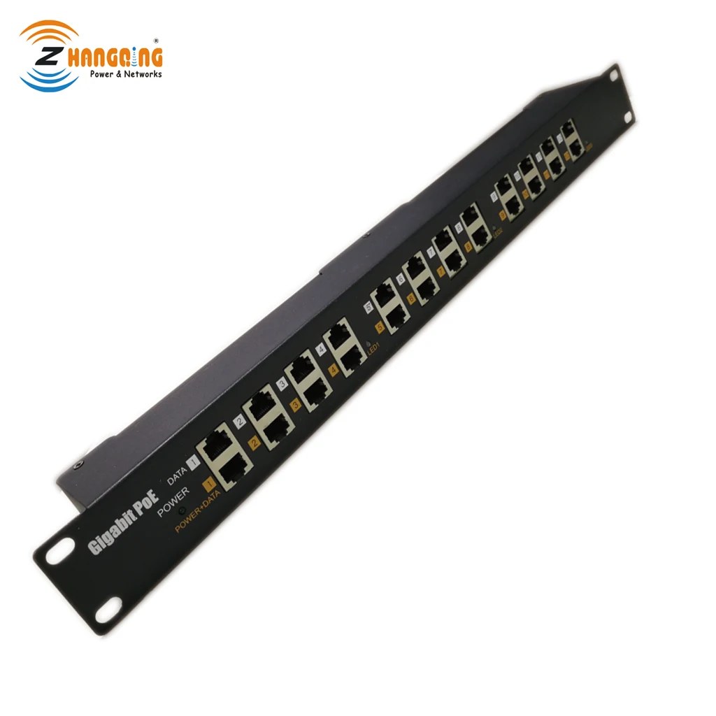 thumbnail image 2 of Clean Your Network Setup: 12-Port Passive Rack Mount POE Injector Panel (POE-INJ-12-RM) 2 of 5
