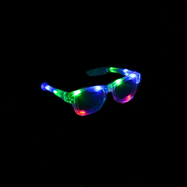 Classic 4pcs LED Flashing Transparent Glasses for School Graduation Christmas Thanksgiving & Valentine's Day Packaged in Bag