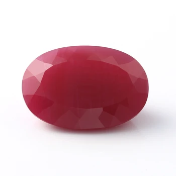 Natural Cut Oval Shape 23x15mm Natural Ruby Loose Gemstone