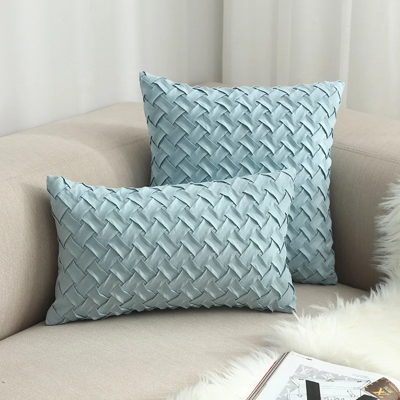 Wholesale Price Throw Pillows Plain Knitted Fashion Sofa Cushion