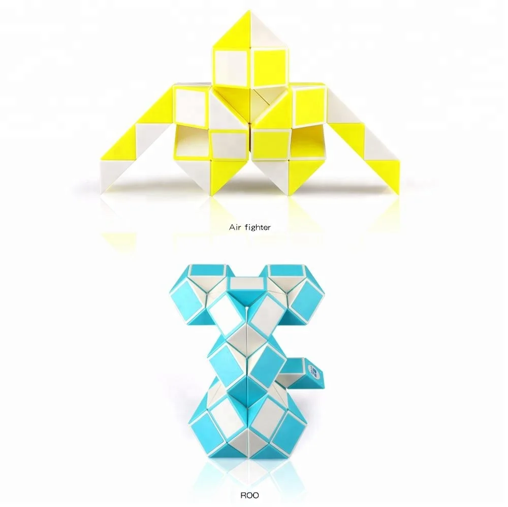 QIYI 24 Blocks Mini Twisty Puzzle Snake Cube Magic Ruler Fidget Toy Sets for Kid Gift Relief Stress