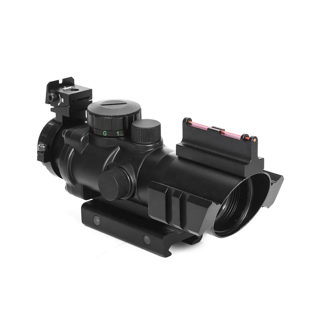 Hunting Scope Red Dot Reflex Fiber Optic Sight RGB