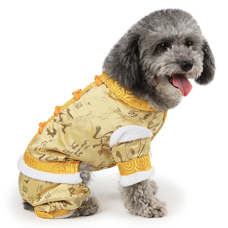 Оптовая продажа одежды для собак Новый стиль осенне-зимний праздничный костюм в китайском