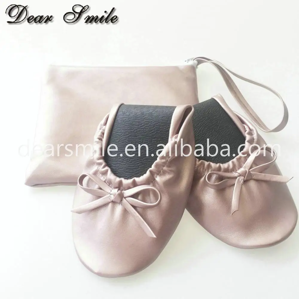 Cute Flexible Ladies Ballet Flats Slip-On Light Weight Folding Shoes for Spring Summer After Party Dance Wedding