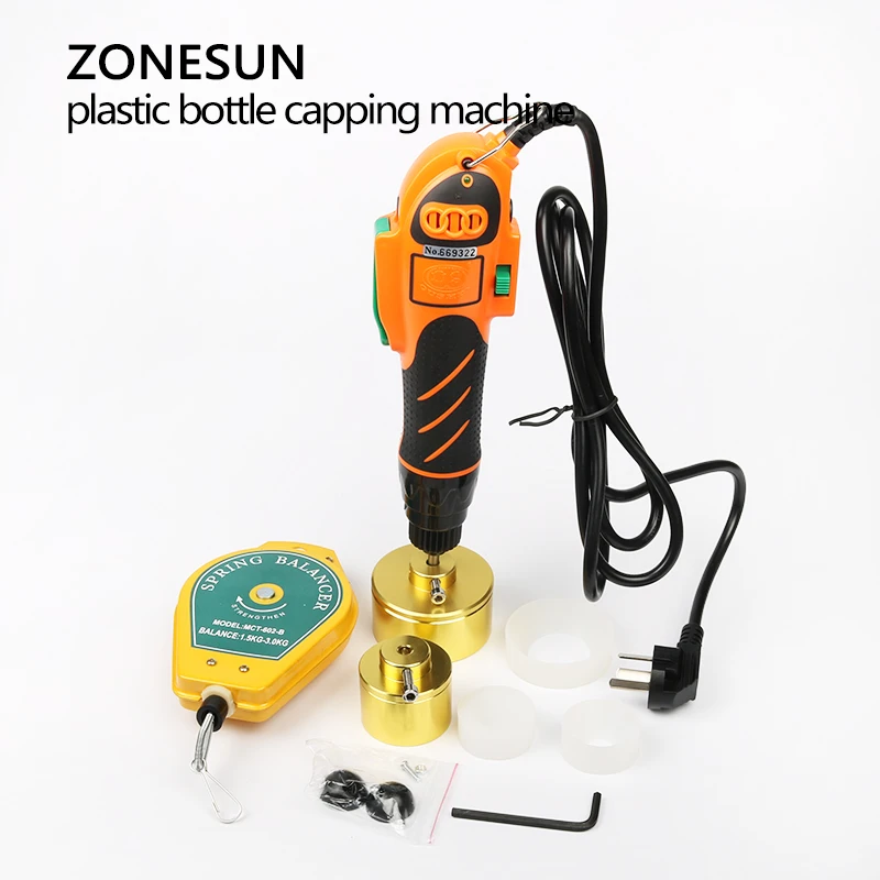 ZONESUN ручная укупорочная машина для затягивания или вращения различных колпачков