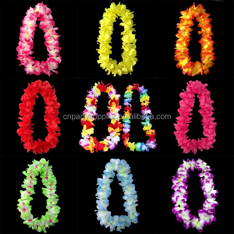 
Персонализированные разноцветные радужные шелковые леи с гавайским цветком для свадебной вечеринки 