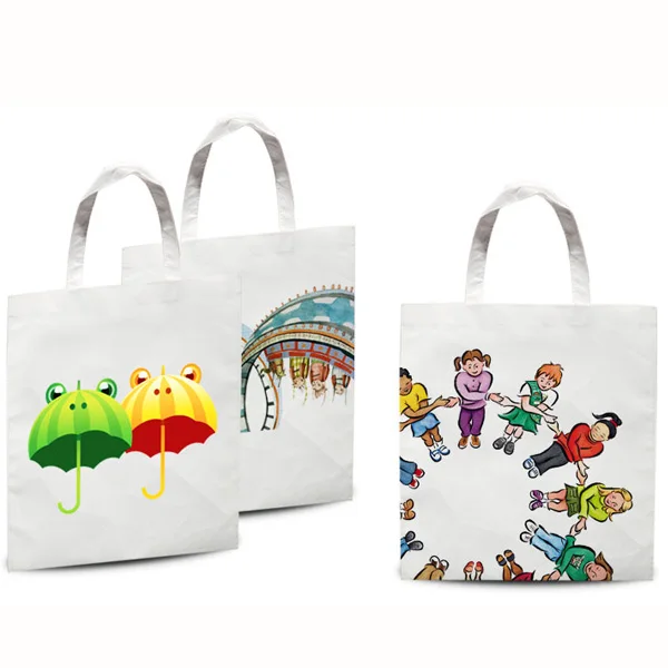 Hot sales A4 Size Blank Sublimation non-woven bag folded,Heat transfer shopping bag