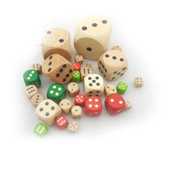 Natural Wooden Dice With Gold Dot,Wooden Game Dice -12mm/16mm/18mm/20mm -  Buy Dice With Colored Dots,Custom Wood Dice,Wooden Dice Product on