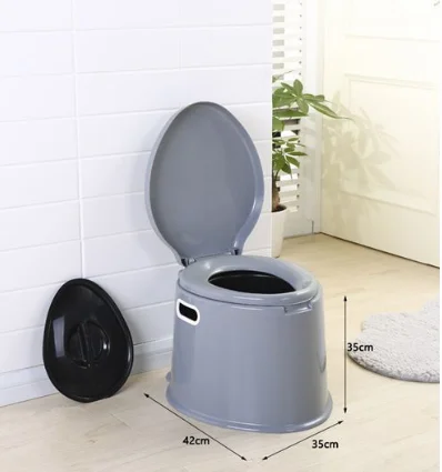 Inodoro portátil de altura ajustable, inodoros portátiles para uso  doméstico, silla de baño para adultos mayores, inodoro para ancianos y