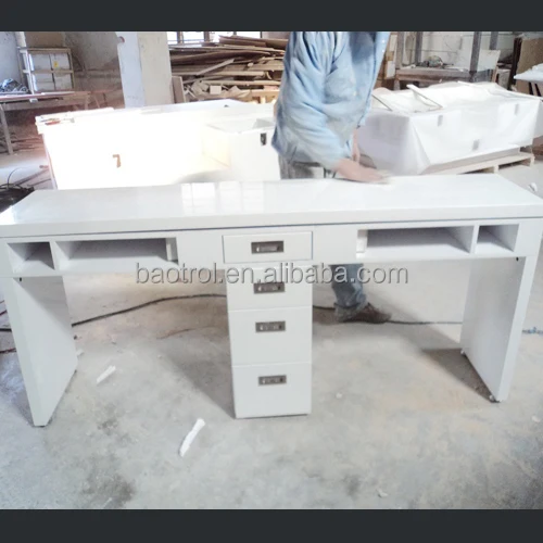 White Color Laminate Material Nail Bar Station Furniture Nail Table Buy High Quality Manicure Table Nail Salon Furniture Double Nail Bar Table Nail Salon Furniture Table Product On Alibaba Com