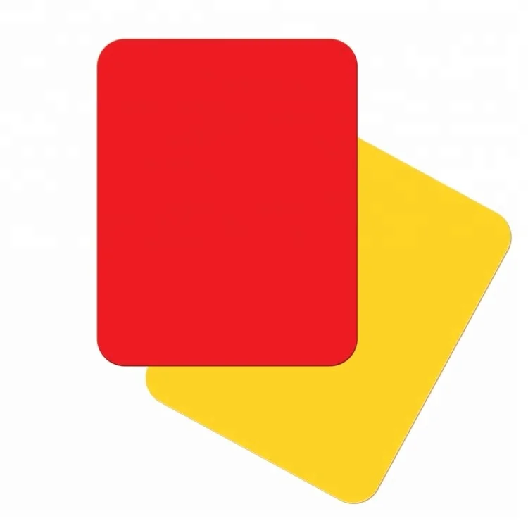 Wasan Football Referee Card Red Yellow Set of 2 -nVK 