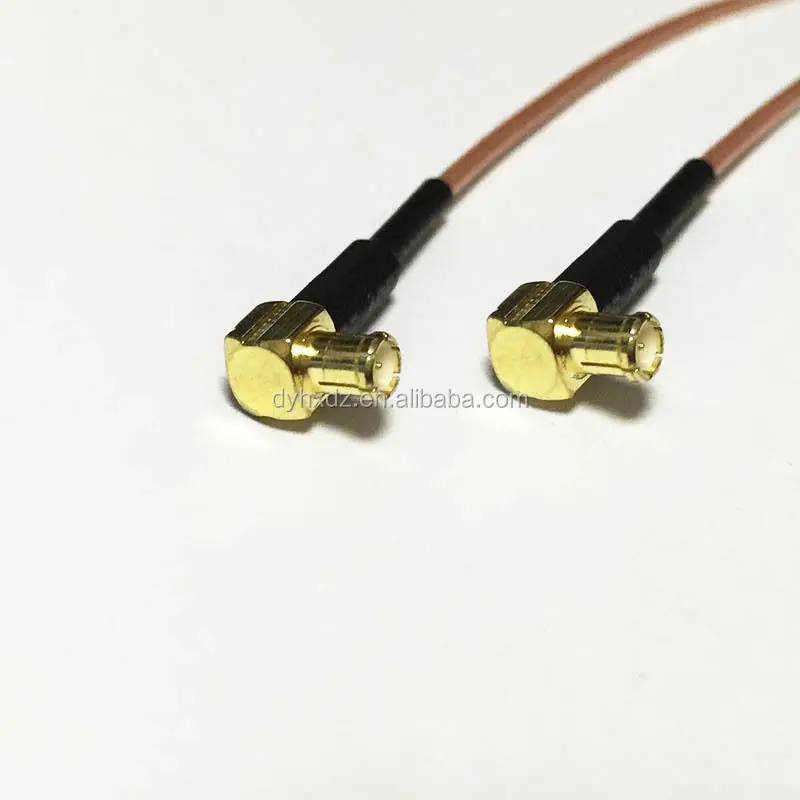 MCX Cable Assembly  MCX Male Right Angle for RG178/U Pigtail Cable 15cm