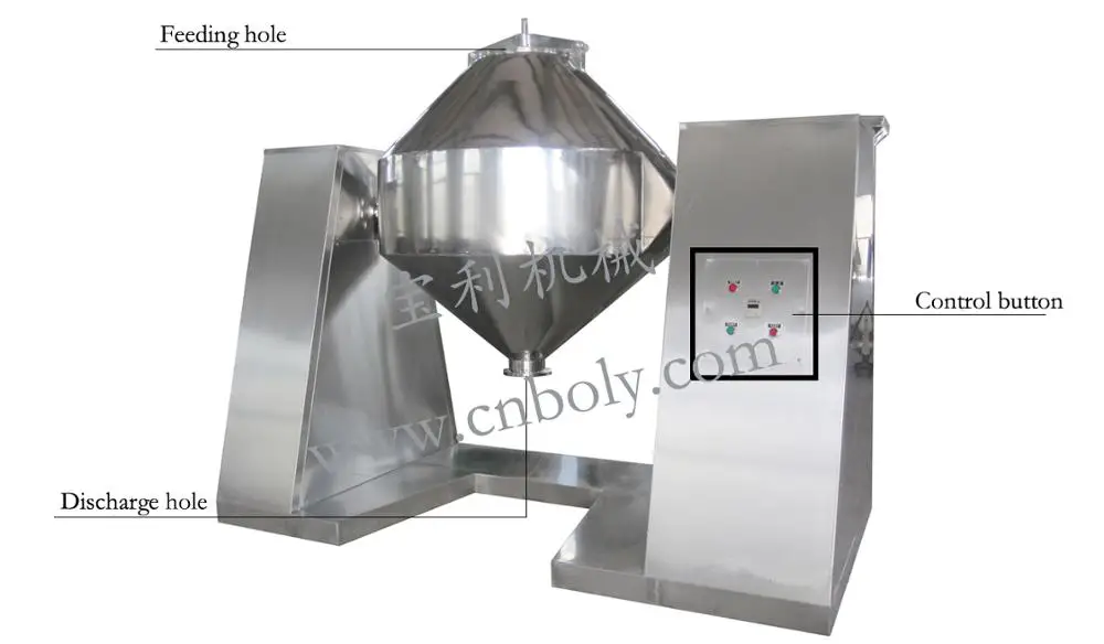 Industrial Double Cone Blender Mixing Machine for Dry Spice Powder