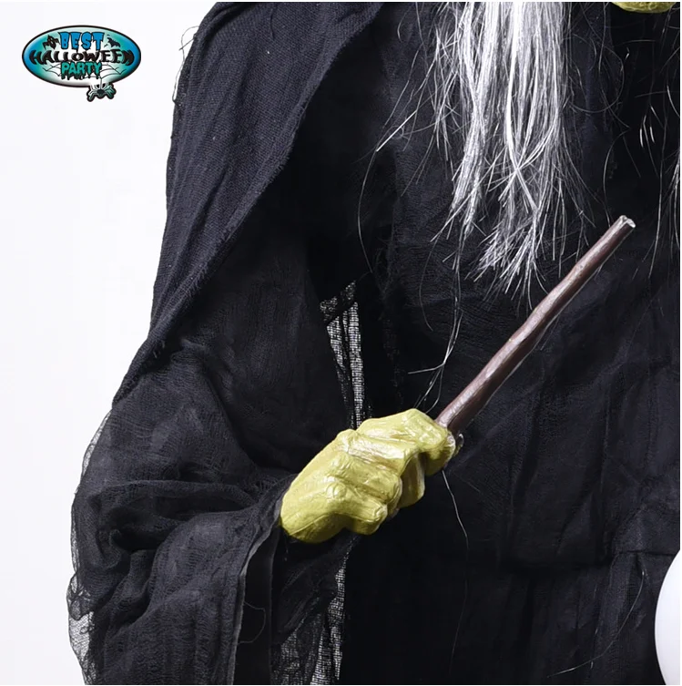 72" Life Size Hanging Animated Talking Witch Halloween Haunted House