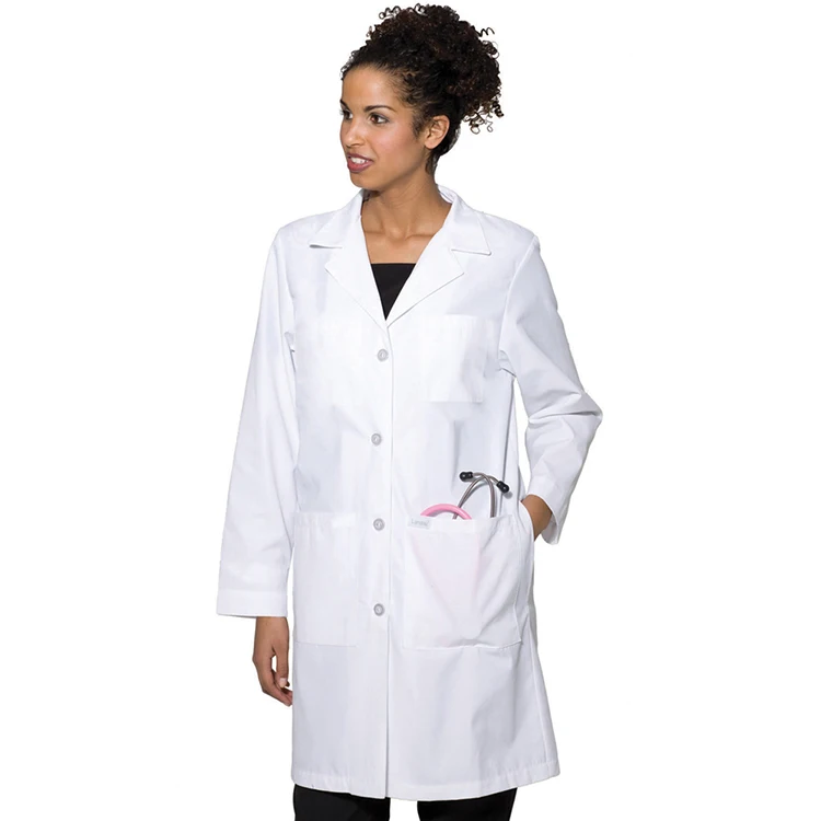 US Womens Nurses Doctor DressMedical Hospital Work Wear Scrubs Uniform Lab Coat