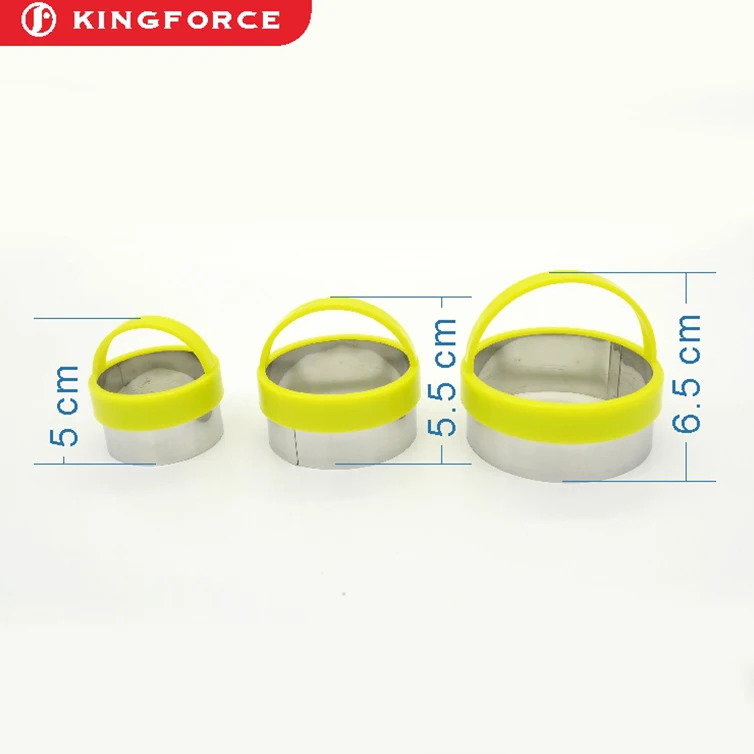 
 KF610034S круглая форма для печенья из нержавеющей стали для пирожных-3 предмета в комплекте мини-вырез для печенья  
