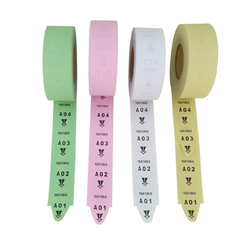 Rolling Paper for Queue Management System Manual Ticket Dispenser Ticket Paper
