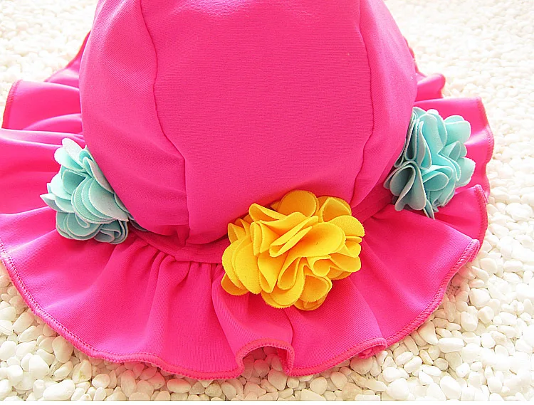 Красочные Цветочные Детские бикини с цветочной шапкой