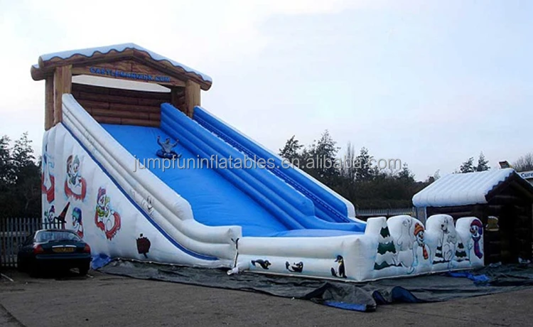 Cheap Snow Mountain Inflatable Slide 2017 Winter Sale Skiing Inflatable Slides Children Rental