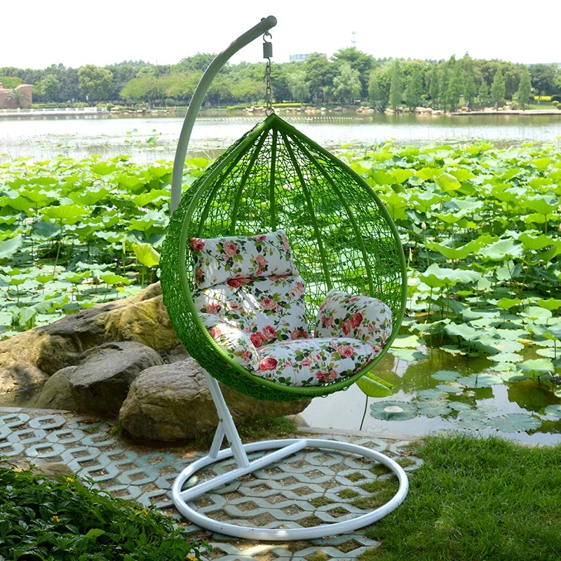 Подвесное кресло-качели из ротанга в форме яйца, гамак, садовое кресло-качели, кресло для отдыха