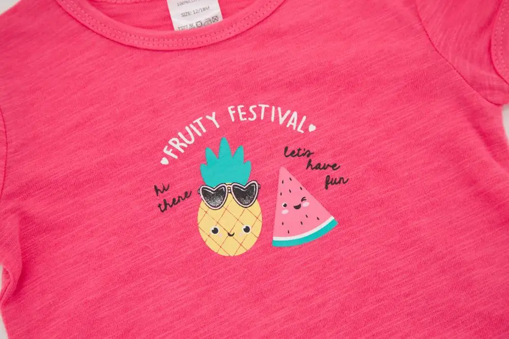 
Оптовая продажа, топы для маленьких девочек, летняя хлопковая одежда с коротким рукавом 