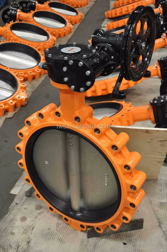 DN400 Lug butterfly Valve Gearbox With Chain Wheel