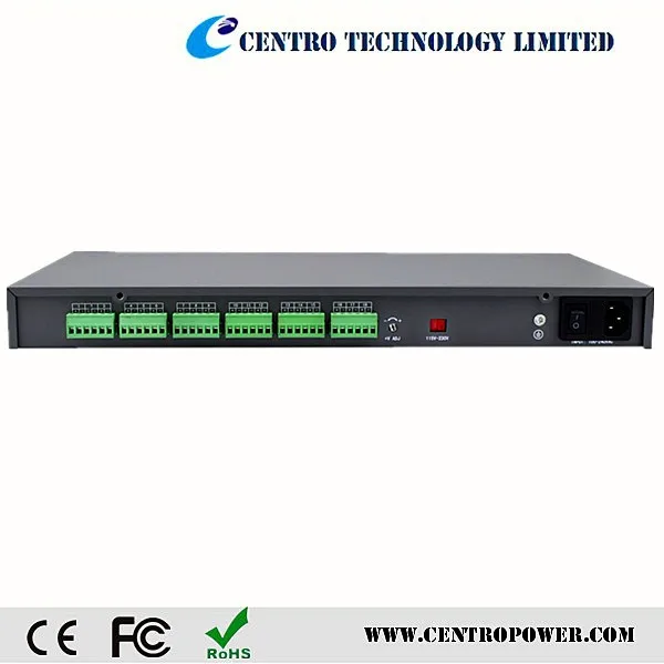 
 1U DC12V 18CH 20A для камеры видеонаблюдения с измерителем тока и источником питания  