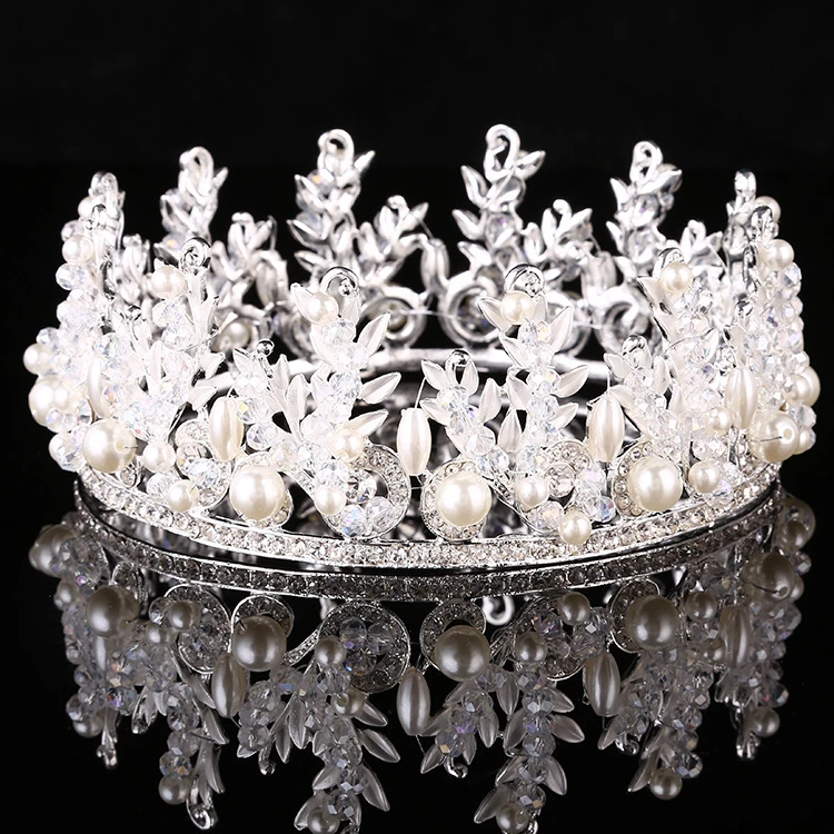 Vintage Crown Crystal Rhinestone Tiara Wedding Bridal Headband Queen Hair Luxury 