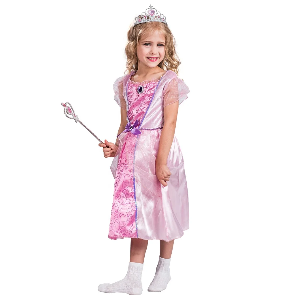 闪光明星公主礼服 cosplay 生日派对服装为儿童女孩万圣节服装孩子