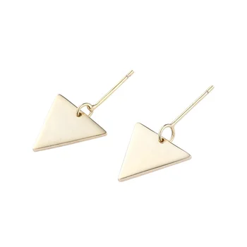 Minimalist 18K Gold Plated Geometric Triangle Earrings Damila Jewelry E785