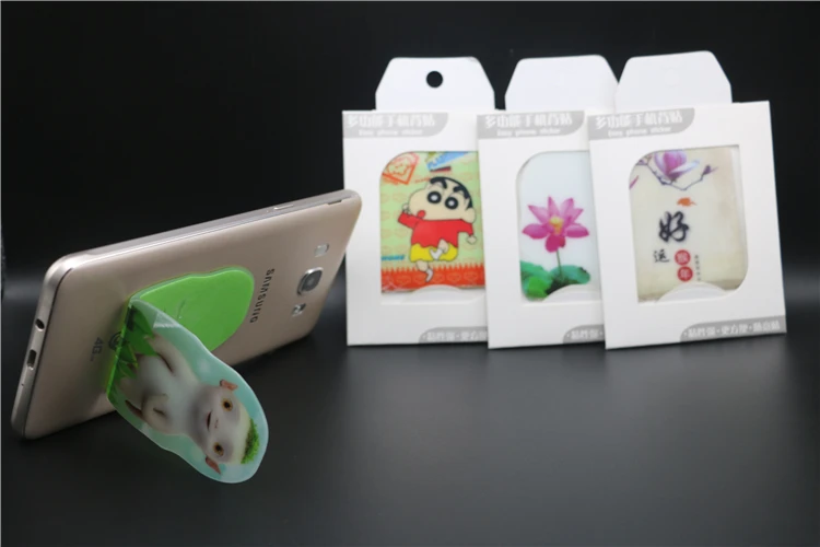 Credit card size nano suction material anti slip phone sticker microphone stand supplier