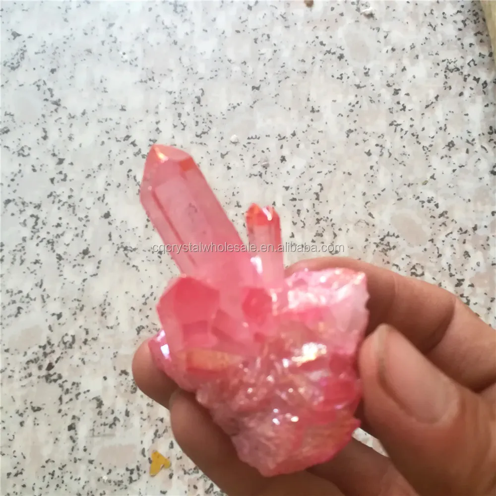 Natural Different Beautiful Color Aura Quartz Crystal Cluster for Decoration