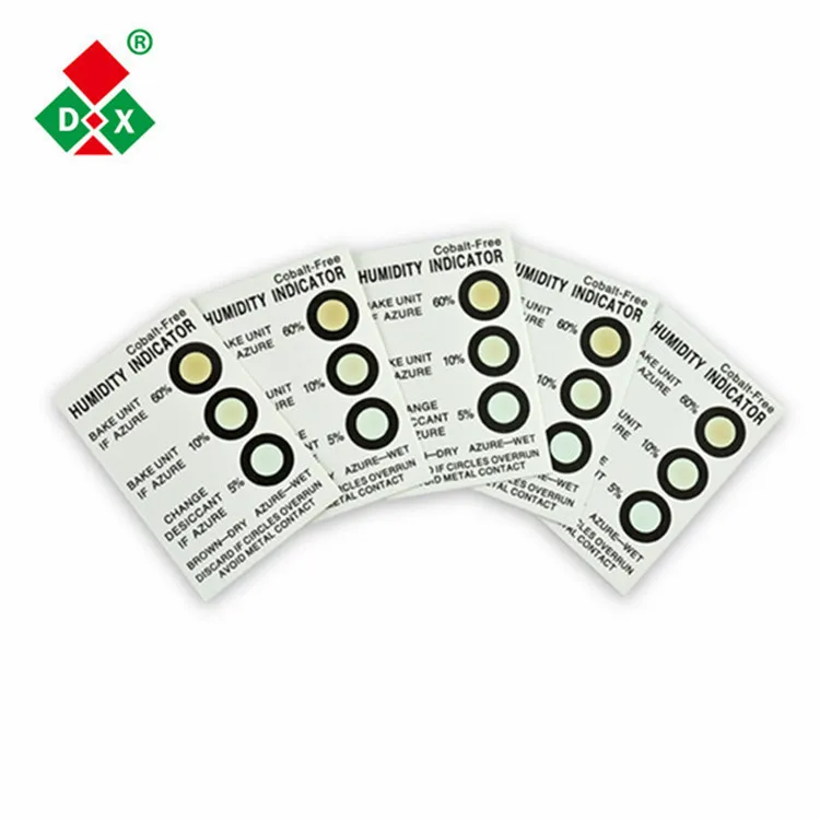 3 Dots Moisture Sensitive Cobalt Free Hic Humidity Indicator Card Yellow to  Azure - China Chemical, Hic