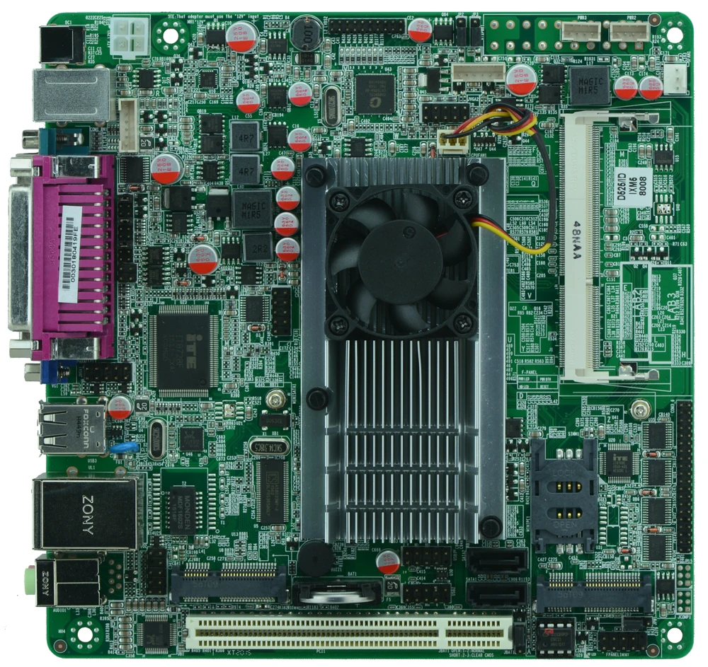 ITX-M58_D56L VER: 1.6A 6 * COM/LVDS 18 бит/2 VGA Mini Itx промышленной материнской платы