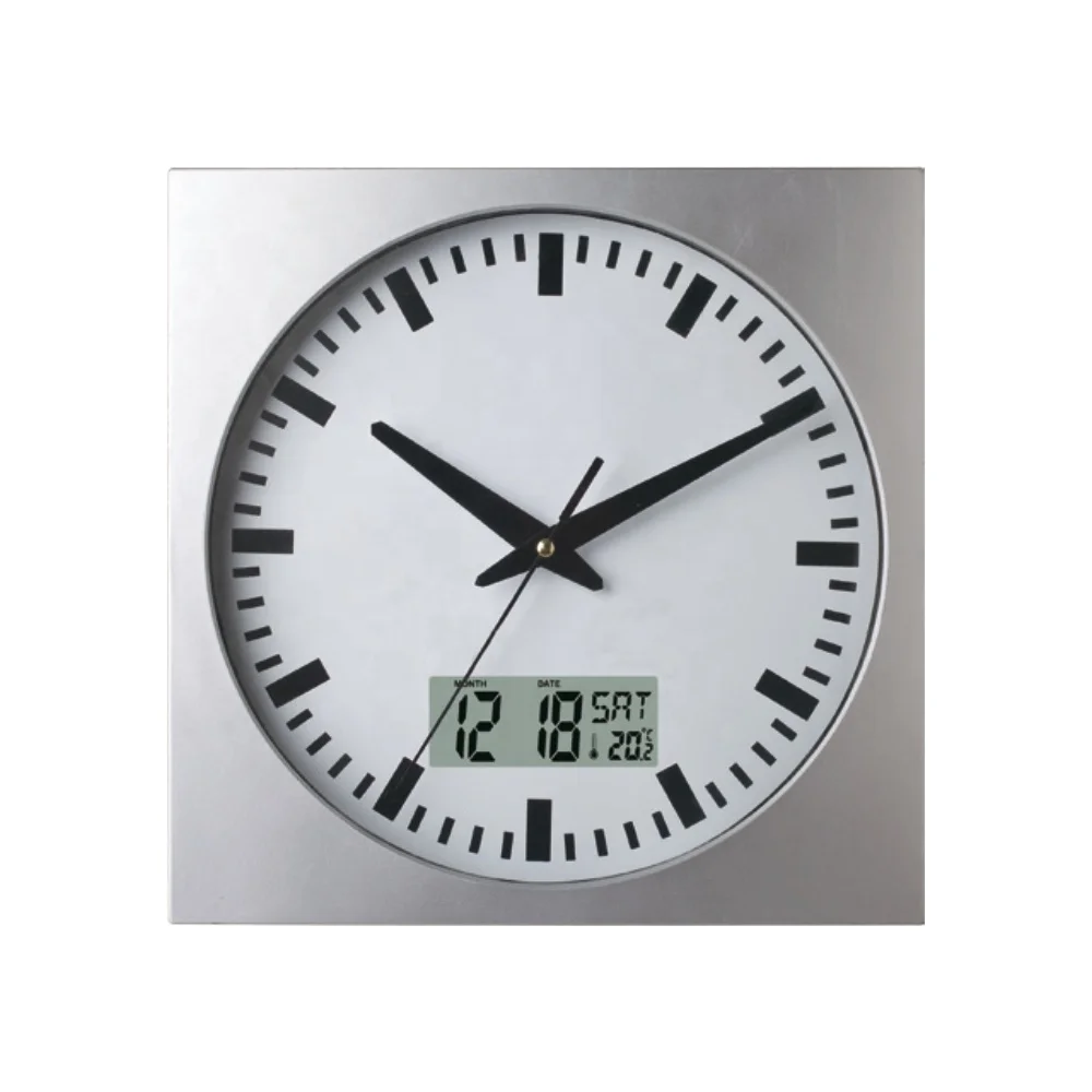 10inch Good Sales Plastic Wall Clock Temperature Wall Clock