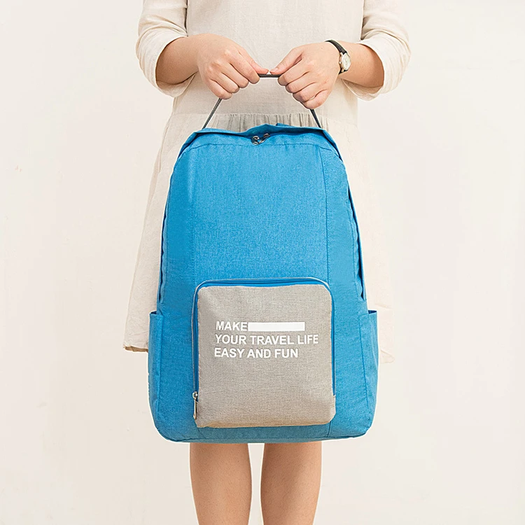 Large Foldable Backpack Oxford Cloth Lightweight Waterproof School Travel Bag 