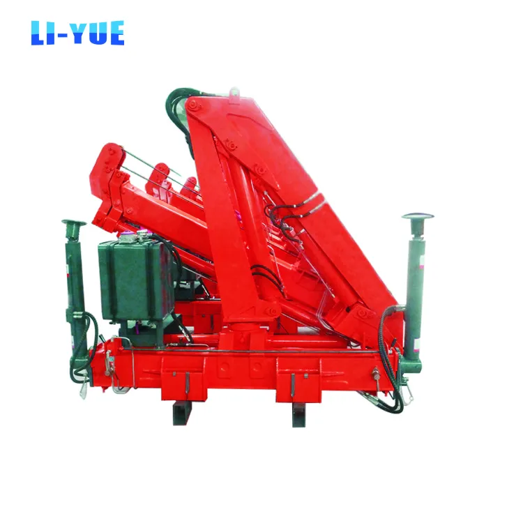 Hydraulic Folding Arm Brick Grab Block Lifting Crane With Truck
