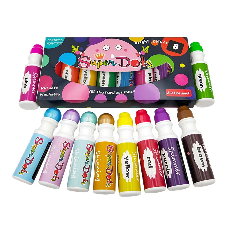 8 шт. в комплекте моющиеся маркеры Dot CH2851 подушечка Dawgs Kids арт набор питания цвет книги