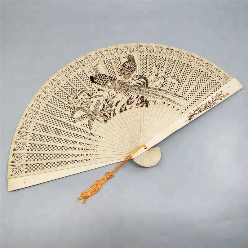 Китайский Ароматный сандаловый Ручной Веер резные ароматизированные деревянные веера для свадебной вечеринки подарок на день рождения домашний