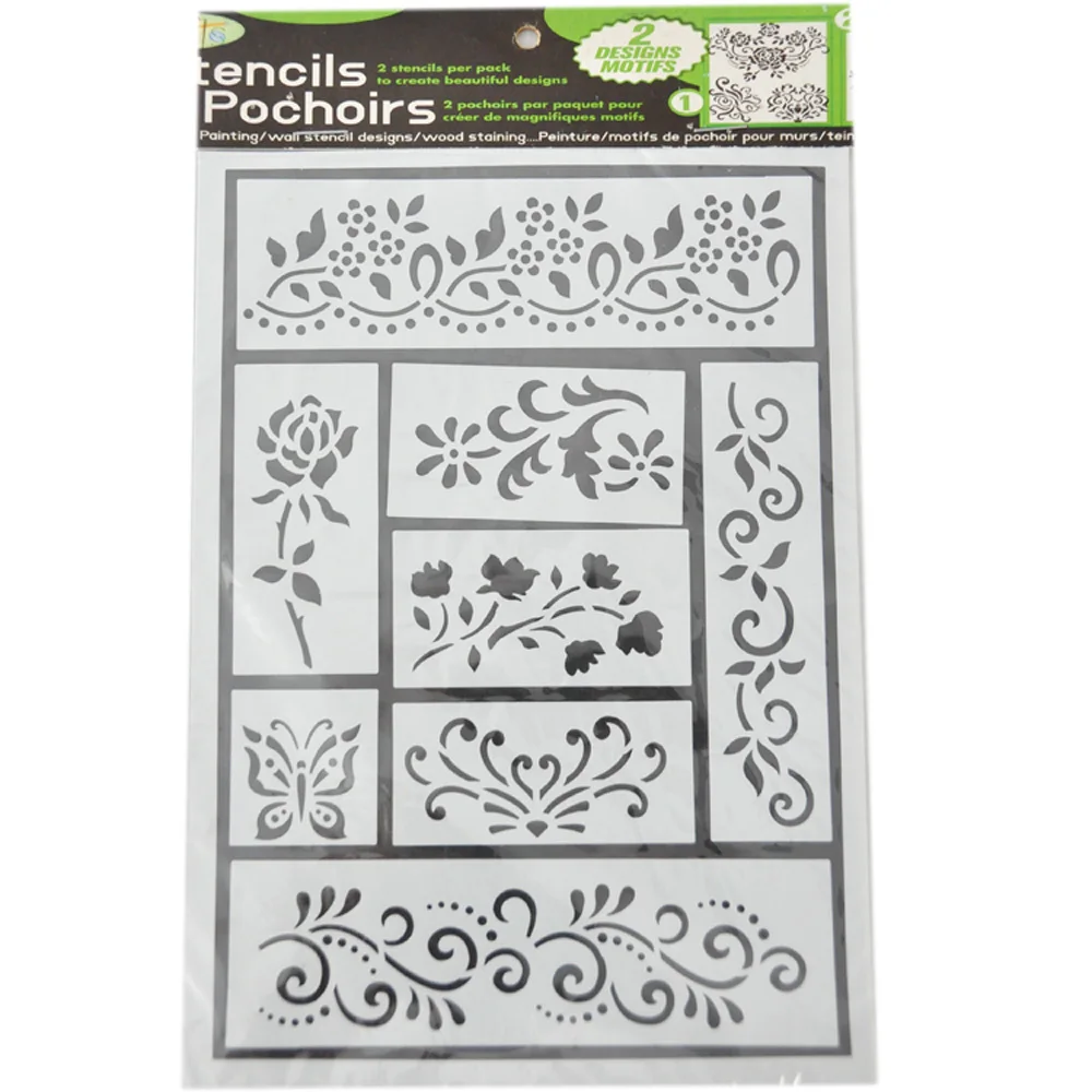 Various Design Flower Shaped Adhesive Stencil