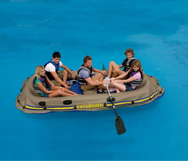 Intex 68325 Inflatable Excursion Boat Set For Drifting Buy Intex 68325 The Castaway Crew Of