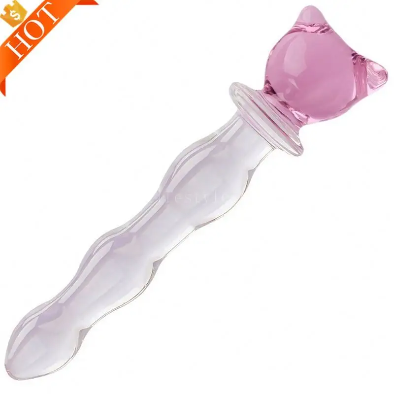 Free Custom Box - Realistic G-spot Bent Sex Penis Toy Spiked Women Masturbate Crystal Glass Sex Toys Sexy Toy Women Dildos
