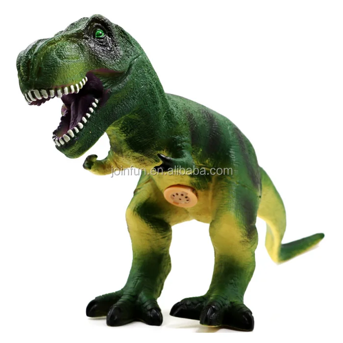 Custom Make Green and Yellow Pvc Vinyl Dinosaur Character Toy